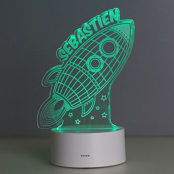 Personalised Space Rocket LED Night Light, 6 of 12