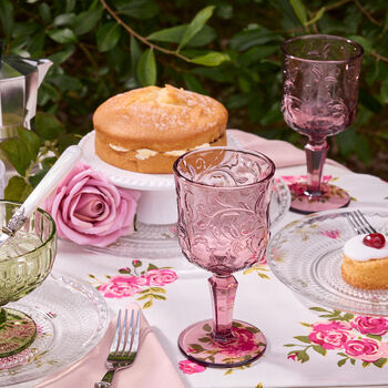 Lucena Embossed Amythest Wine Glass, 3 of 4