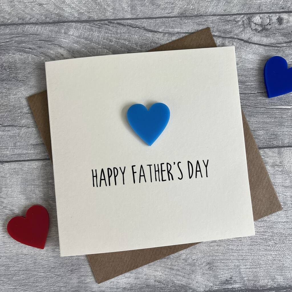 Happy Father's Day Acrylic Heart Card, 1 of 3