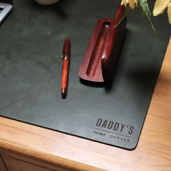 Personalised Initials Vintage Leather Laptop Mat, 12 of 12