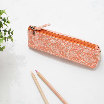 Recycled Pastel Paisley Personalised Pencil Case, 3 of 7