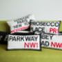 The Personalised Iconic Street Name Cushion, thumbnail 4 of 12