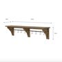 Mahogany Shelf With Hooks, thumbnail 5 of 6