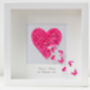 Valentine's Day Framed 3D Butterfly Heart Colour Choice, thumbnail 2 of 5
