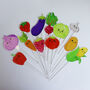 Set Of 12 Cute Veg And Fruit Plant Markers, thumbnail 1 of 10