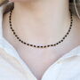 Handmade Black Gold Crystal Beaded Indian Mangalsutra Necklace, thumbnail 2 of 7