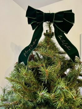 Velvet Christmas Bow Personalised, 8 of 8