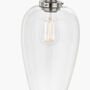 Antique Silver And Clear Glass Pendant Ceiling Light, thumbnail 4 of 7