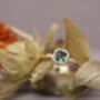 Forest Green Tourmaline Engagement Ring, thumbnail 1 of 4