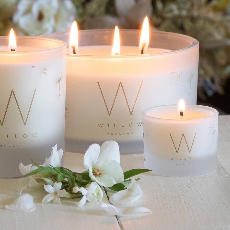 willow luxury three wick candles by willow beauty products