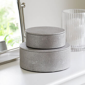 Silver Faux Shagreen Boxes, 3 of 3