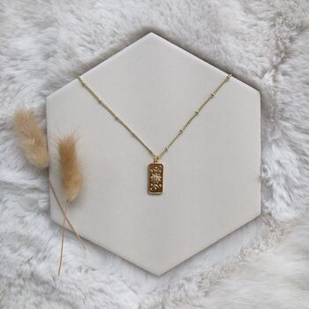 Celestial Mid Century Gold Plated Necklace, 3 of 3