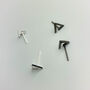 Sterling Silver Triangle Stud Earrings, thumbnail 4 of 6