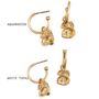 Gold Vermeil Birthstone Pendant Hoop Earrings, thumbnail 3 of 12