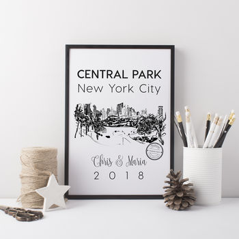 Central Park Illustrated Art Print, 2 of 6