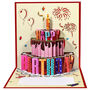 Birthday Cake Pop Up Cards With Envelope, thumbnail 1 of 3