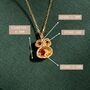 Real Ruby Gold Vermeil Plated Necklace July Birthstone, thumbnail 8 of 10