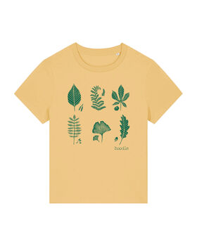 Organic Womens Leafy Tee T Shirt, 3 of 3