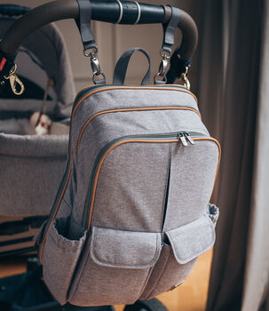 Grey Baby Travel Changing Rucksack With Fold Out Cot, 5 of 7
