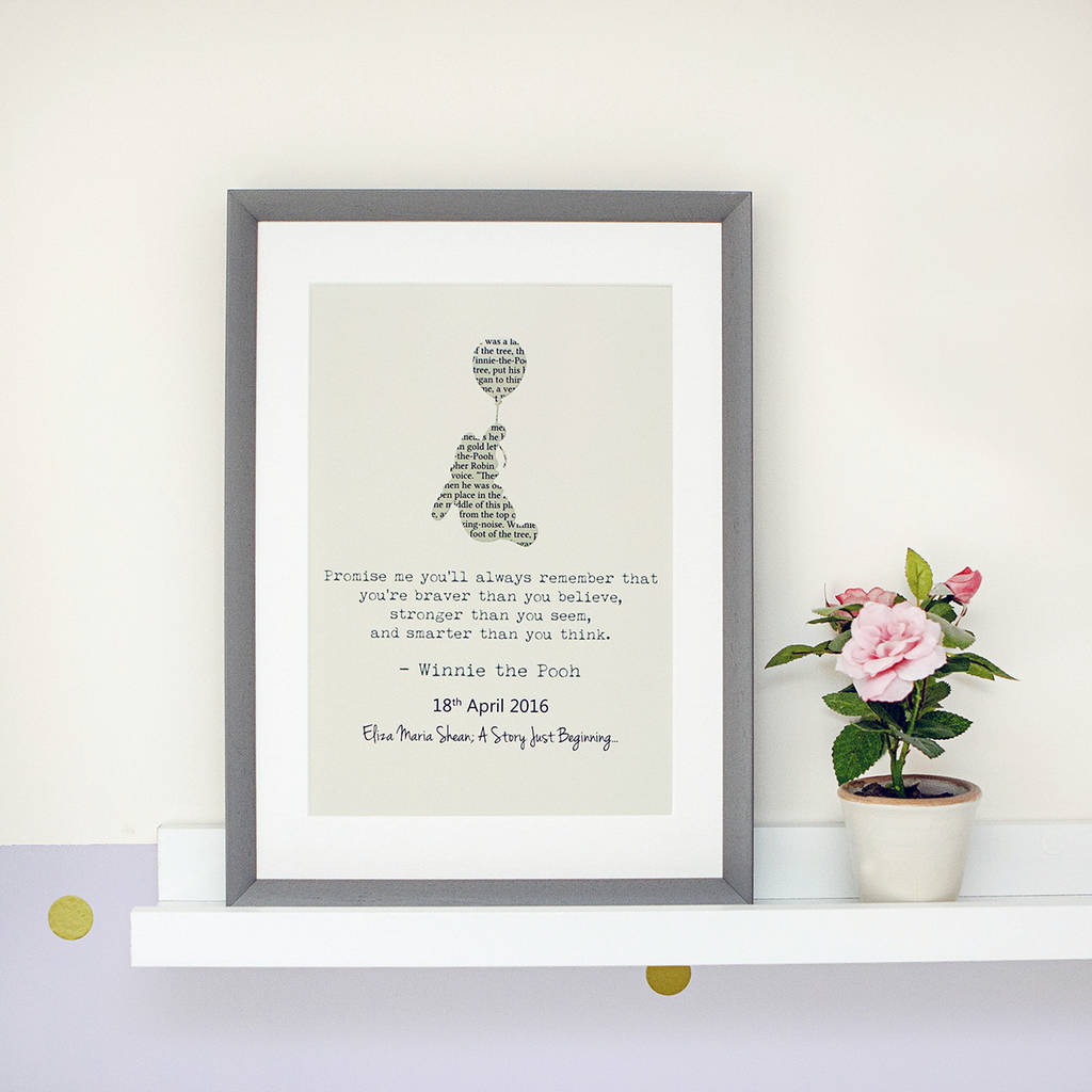 winnie the pooh personalised baby gifts