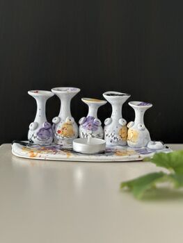Handmade Porcelain Tea Light Holder/Funny Figurines, 2 of 4