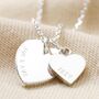 Personalised Sterling Silver Double Heart Necklace, thumbnail 4 of 11