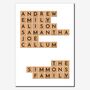 Personalised Family Names Wall Art Family Gift, thumbnail 6 of 8