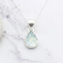 Aquamarine Gemstone Pendant And Earring Jewellery Set, thumbnail 6 of 7