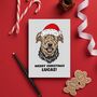 Personalised Bingley Terrier Christmas Card With Gifts, thumbnail 1 of 12