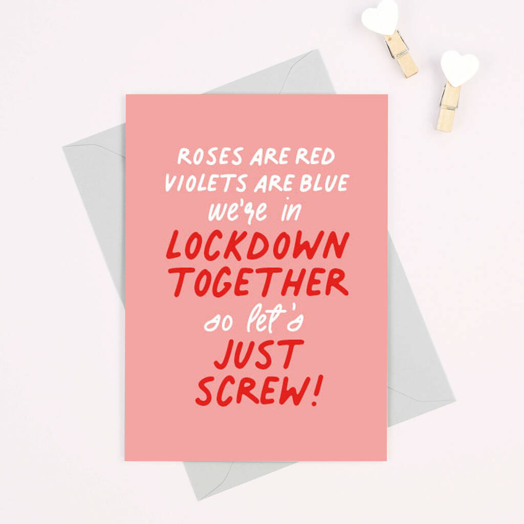 Roses Are Red Rude Lockdown Valentines Day Card By Project ...