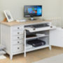 Ridley Grey Hidden Home Office Desk, thumbnail 4 of 6