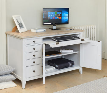 Ridley Grey Hidden Home Office Desk, 4 of 6