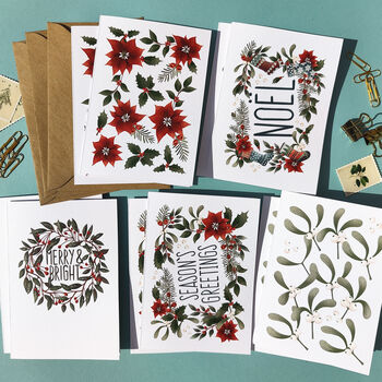 Modern Botanical Christmas Card Set, 4 of 7