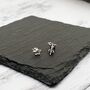 Sterling Silver Linked Stars Stud Earrings, thumbnail 2 of 7