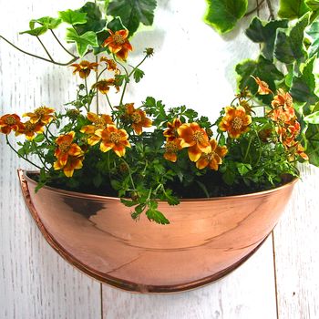 Copper Half Moon Wall Planter By London Garden Trading We Re Sorry Copper Half Moon Wall Planter Is No Longer Available