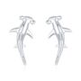 Sterling Silver Hammerhead Shark Stud Earrings, thumbnail 7 of 12