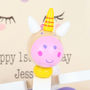 Personalised Cotton Bag And Unicorn Pull Along Toy, thumbnail 5 of 6