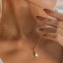 March Birthstone Aquamarine Gold Plated Necklace, thumbnail 1 of 12