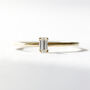 Moissanite Baguette Ring Silver/Gold Vermeil, thumbnail 1 of 9