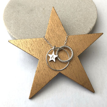 Starlit Necklace With Initial, 7 of 9