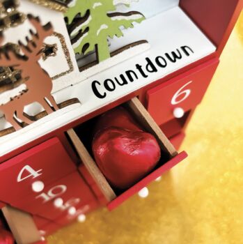 Resusable Wooden Advent Calendar With LED Lights, 7 of 8