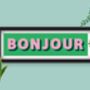 Framed Bonjour Typography Print, thumbnail 3 of 8