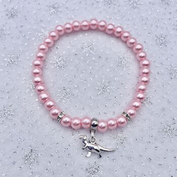Personalised Dinosaur Girls Bracelet T Rex Boys Gift, 10 of 12