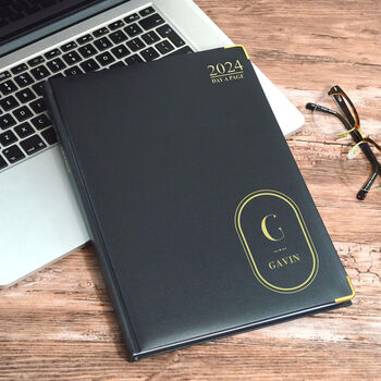 Personalised Oval Design Diary With Initial And Name, 4 of 7