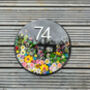 Personalised Slate House Number, Floral House Sign, thumbnail 7 of 12