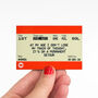 Funny Personalised Train Ticket Fridge Magnet, thumbnail 3 of 4