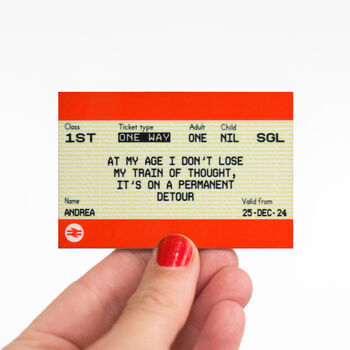 Funny Personalised Train Ticket Fridge Magnet, 3 of 4