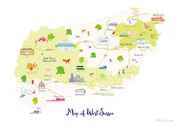 Map Of West Sussex, 6 of 8