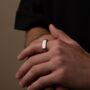 Personalised Silver Four Sided Family Band Ring, thumbnail 4 of 8