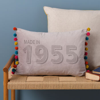 Personalised 70th Birthday Velvet Cushion, 7 of 12